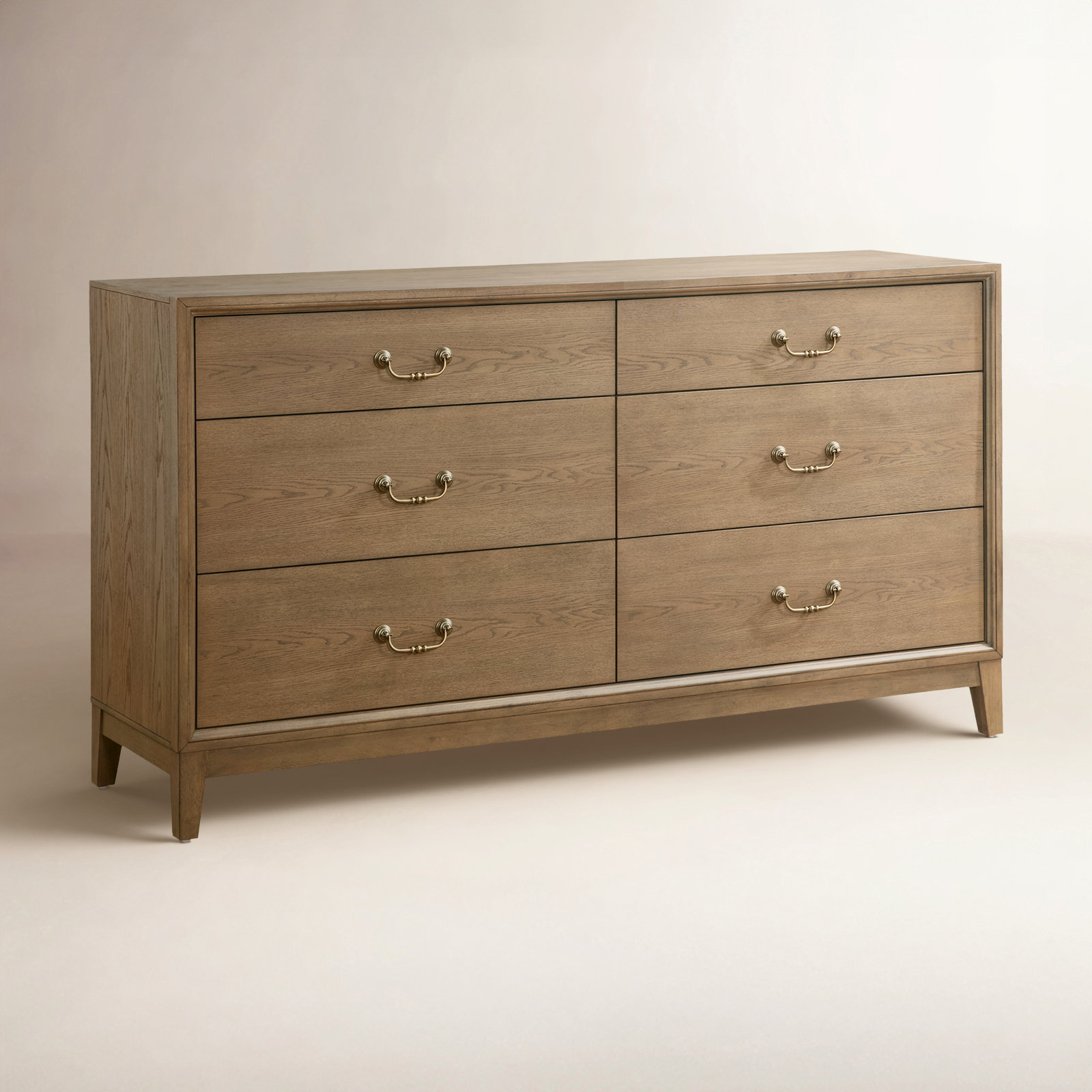 Bartlett 67" Oak Double Dresser, Brown
