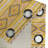 Yellow White Grommet Curtain Decorative 2-Panel Window Drapes, 50", Yellow Blush Brown-1724077623