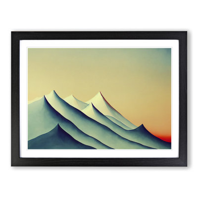 Edgy Abstract Mountains - Single Picture Frame Print