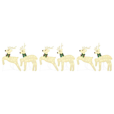 vidaXL LED Reindeers Fabric