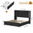 Sturminster Velvet Wingback Upholstered LED Light 2 Drawer Storage Bed-1878212720-1877972654