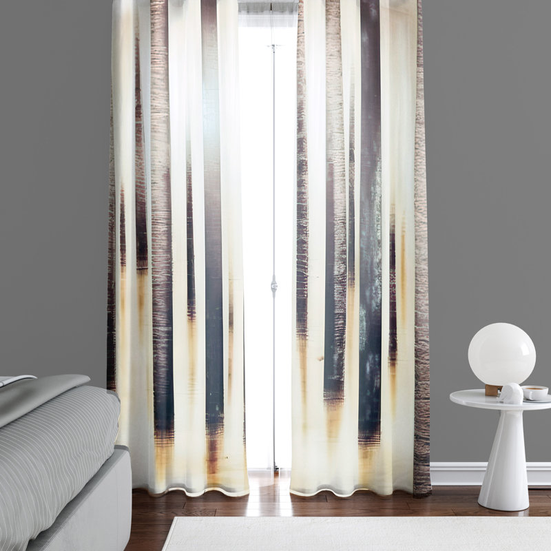 Dienne Semi Sheer Curtain Pair, 40" W x 82" L
