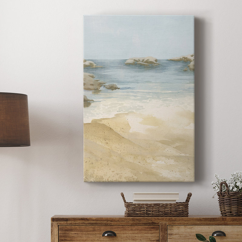 Tranquil Beach I -Custom Wrapped Gallery Cavas