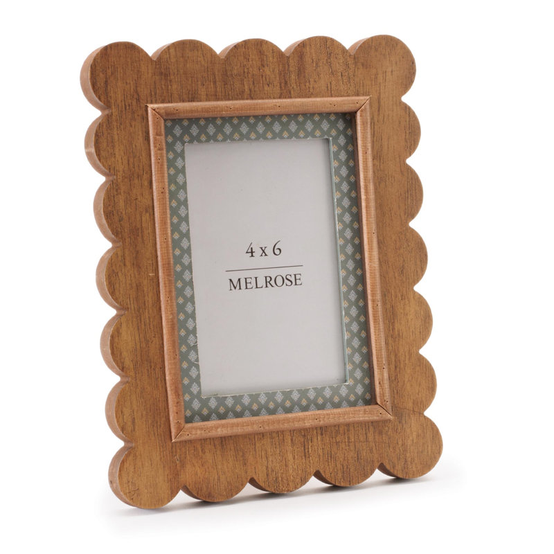 Cadre photo 10 "en bois festonné 10"