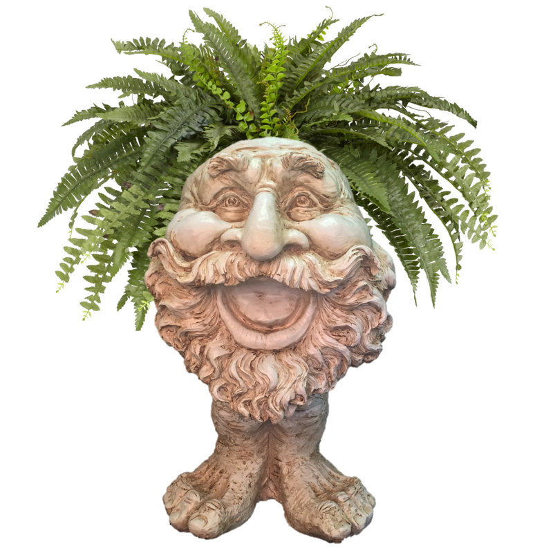 Statue de Muggly's Ole, H 18 po x l 11,5 po x P 12 po, Délavé à la pierre