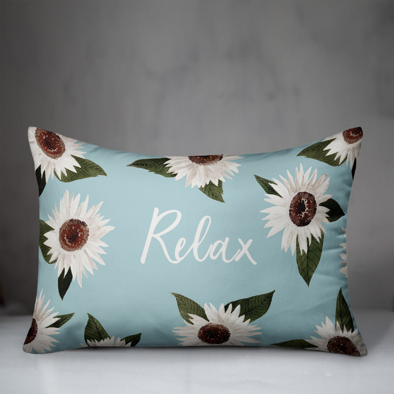  Housse de coussin rectangulaire et insert Relax, Bleu