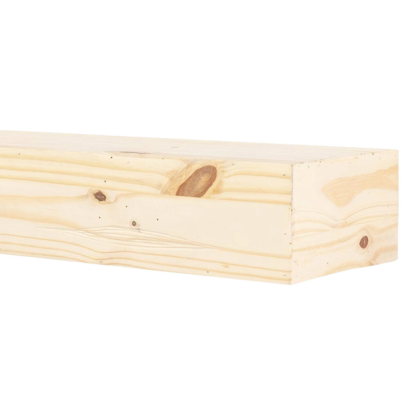 Tablette de manteau de cheminée en bois patiné 72 po avec corbeaux Kynsley, Rustique patiné brut, 72 po