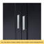 Armoire de rangement haute et large avec portes pour salle de bain / bureau, trois tiroirs, noir-253022900
