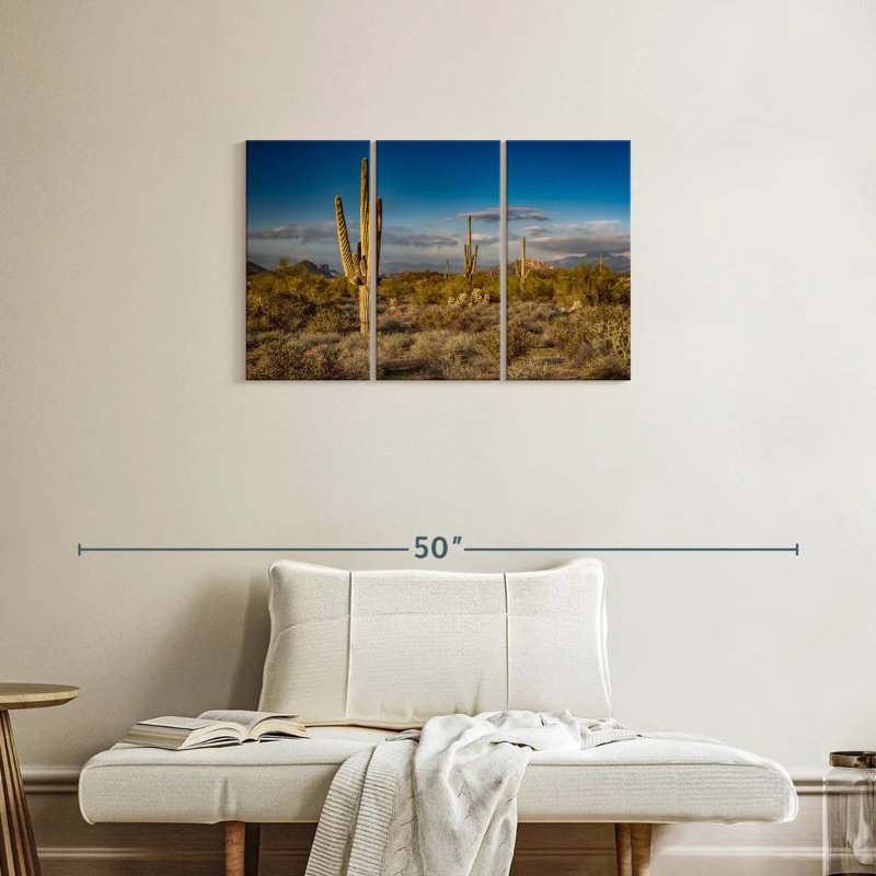 Harnek Arizona Desert Cactus, H 20 po x l 33 po