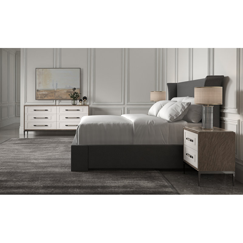 Beauty Sleep Upholstered Bed, King, Gray