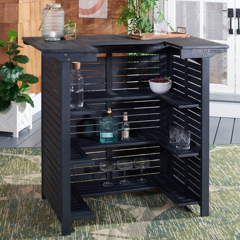 Hammonds Solid Wood Bar Counter, Black