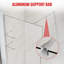 110*185*0.6cm, Silver Frameless Walk-In Shower Enclosure with Glass Shelf
