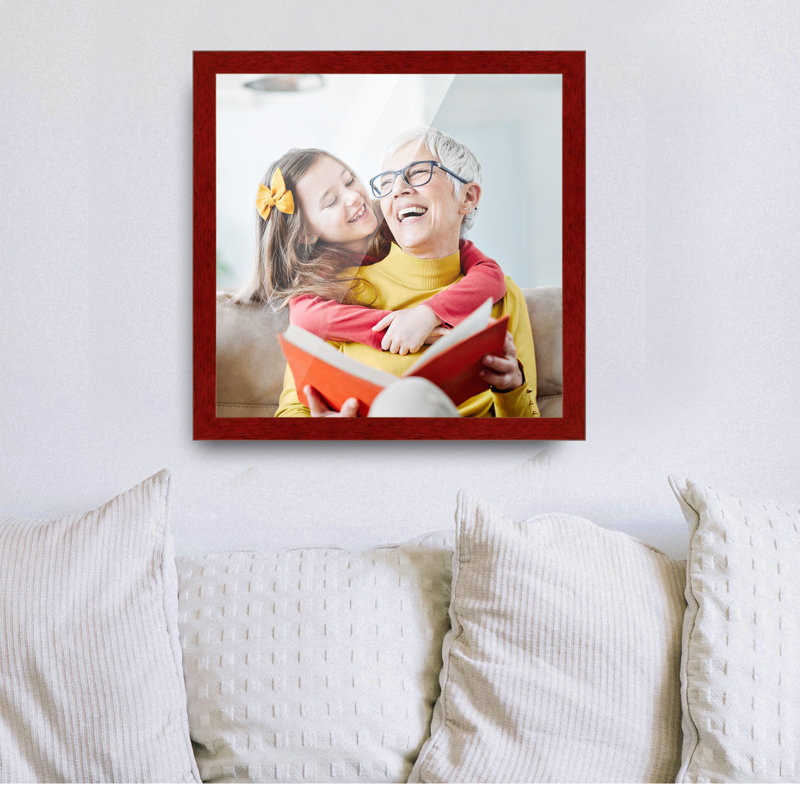 Cadre photo en bois brun, 12 po x 12 po