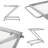36.5" Bar Cart – Silver (Z-Shape Frame + Tempered Glass)​