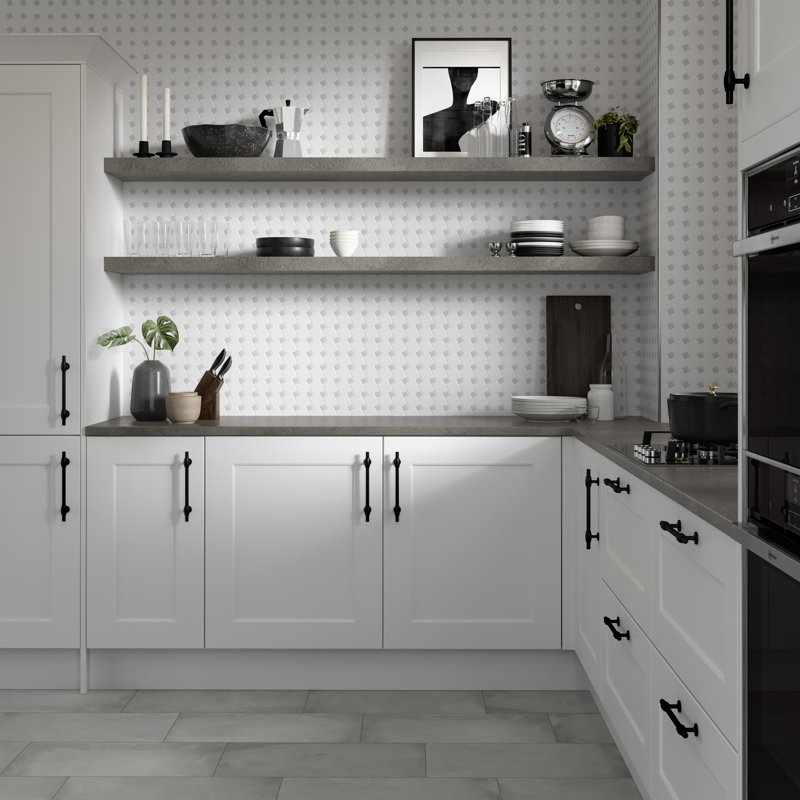 Spin™ 11" x 11" Porcelain Pinwheel Mosaic Tile, White/Silver