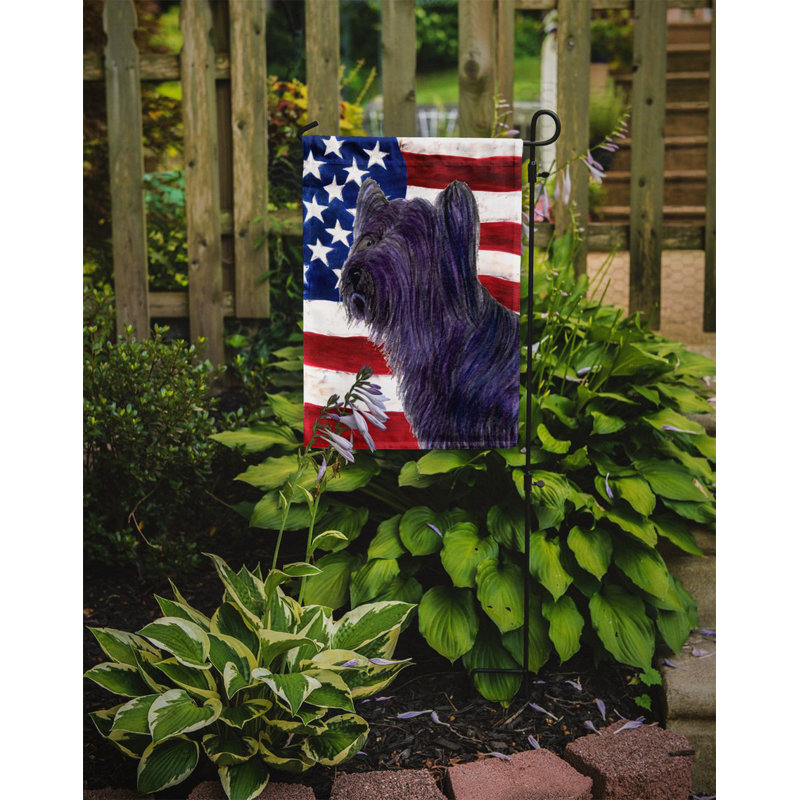2 côtés en polyester de 2 côtés american drapeau de jardin, Petit Griffon de Brabant