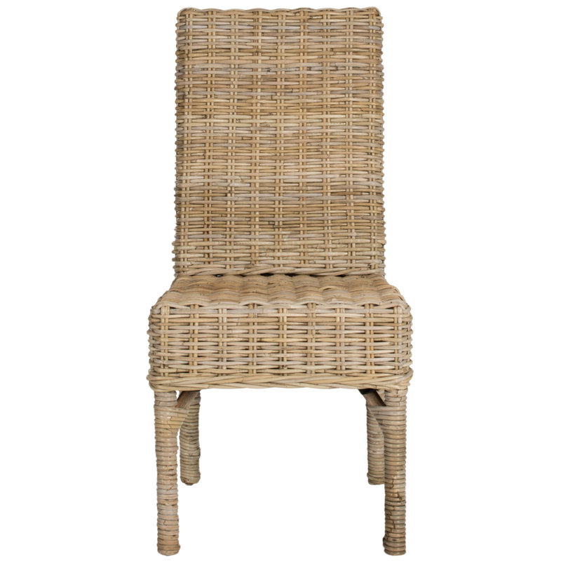 Transitional Natural Unfinished Wood & Cane 20" Side Chair