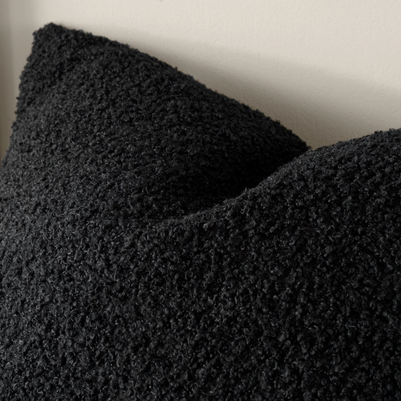 Soft Boucle Cushion Cover, Black