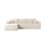 Canapé d'angle infonuagique avec méridienne en L et poches latérales, design modulaire moderne, assise profonde, revêtement en tissu pour salon/chambre, aucun assemblage requis, blanc, côté gauche, 274 x 160 x 58 cm, tissu et mousse haute densité, modulable, blanc, aucun assemblage requis-1336018431