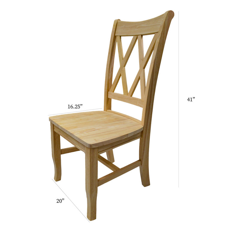 Chaise d'appoint en bois massif Harlean
