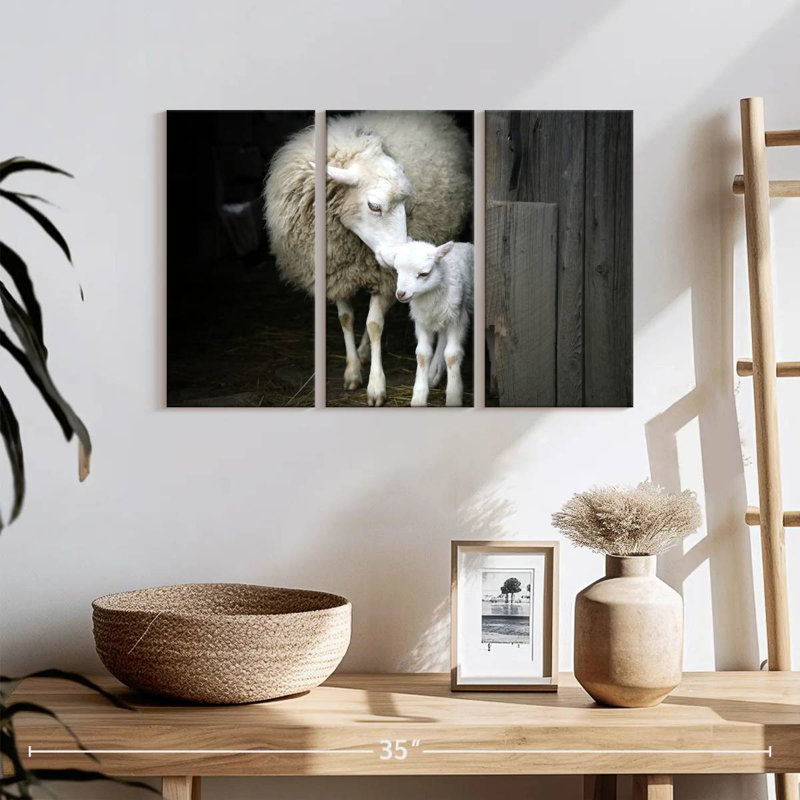 Brampt Maternal Sheep, 20" H x 33" W