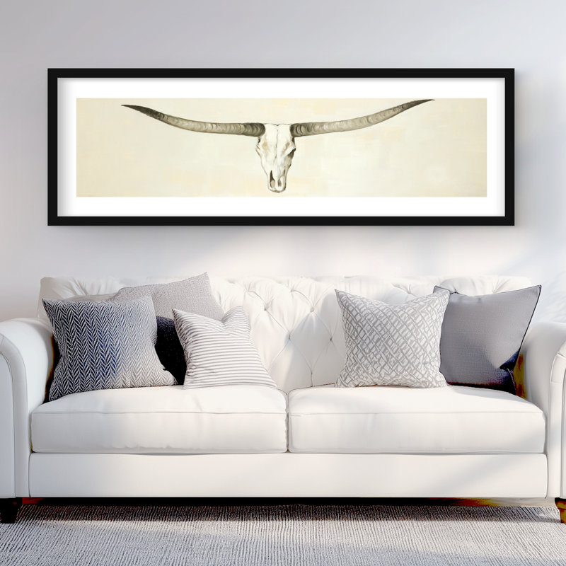 Impression encadrée Longhorn Western Home Decor