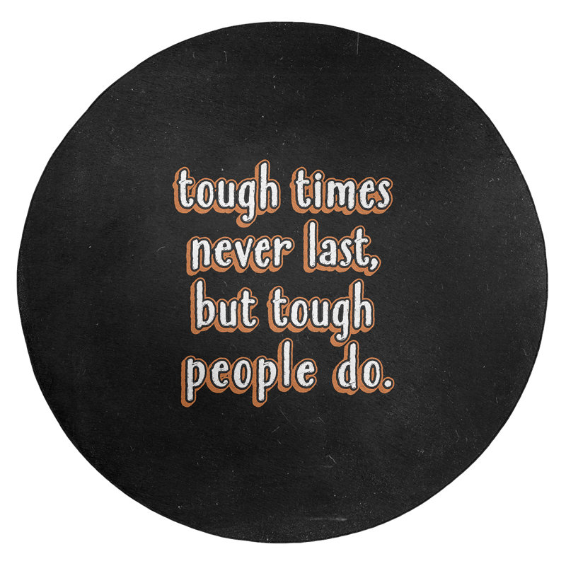 Quotes Chenille Indoor Rug, Round 5'