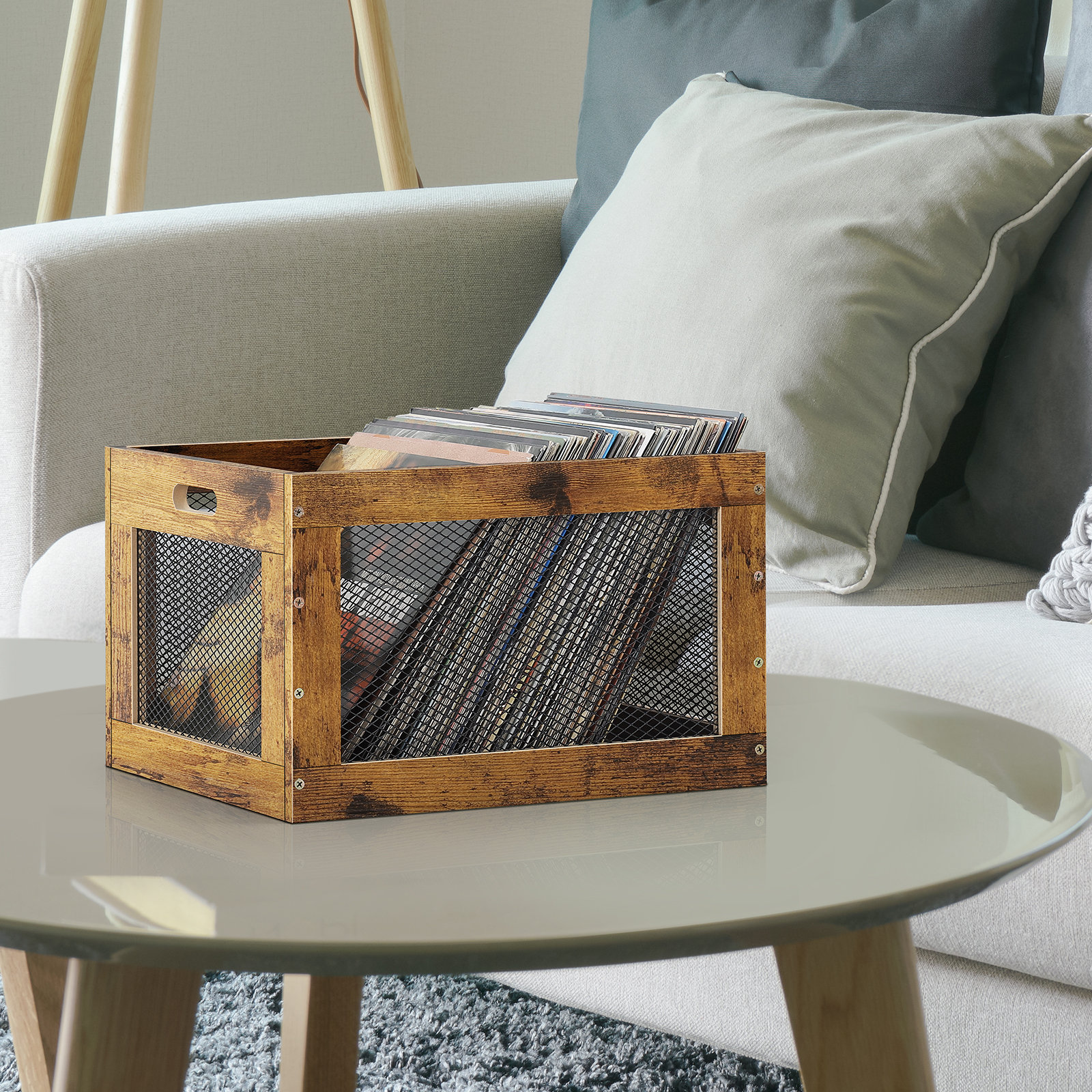 17 Stories Brown Retro Storage Bin Set of 2 - Wayfair Canada
