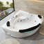 Baignoire de massage à double angle 59 "avec 6 jets de spa et 6 jets d'hydrothérapie.