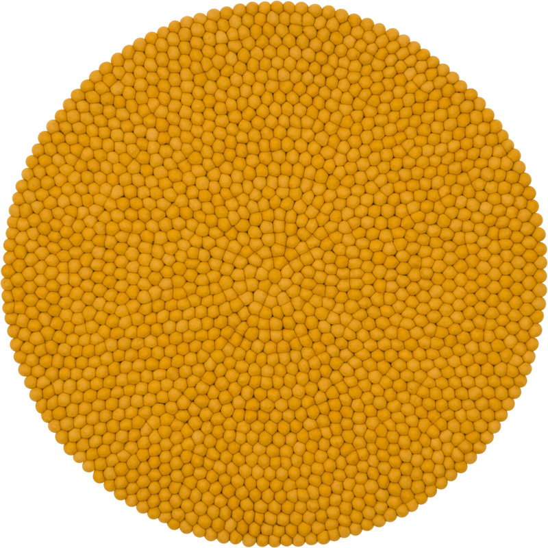 Round Solid Colour Hand Woven Area Rug, Round 90cm
