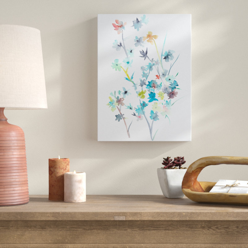 « spring soiree i », peinture sur toile tendue, H 19 po x l 14 po x P 2 po