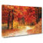 Path Through The Forest At Autumn In Abstract - Wrapped Canvas-55337833