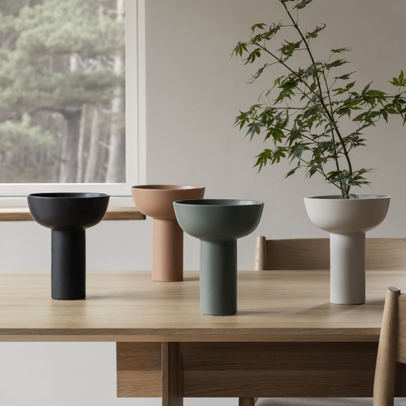 Vase de table en céramique MIYABI, Vert canard