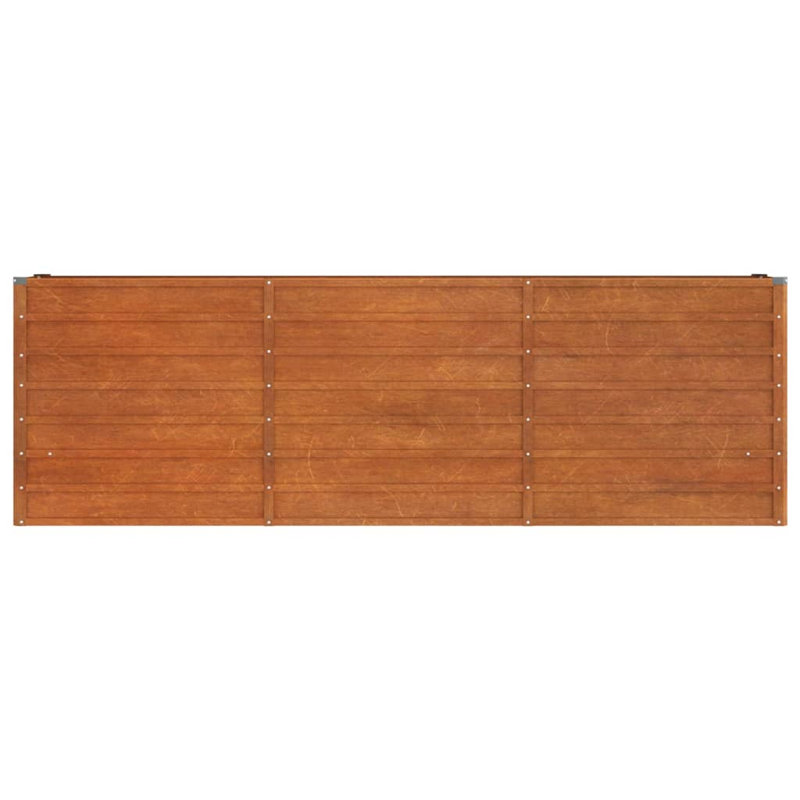 Arlmont & Co. Garden Raised Bed Rusty Corten Steel, 30.3" H x 94.5" W x 15.7" D