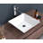 16X16 Inch White Ceramic Square Vessel Bathroom Sink