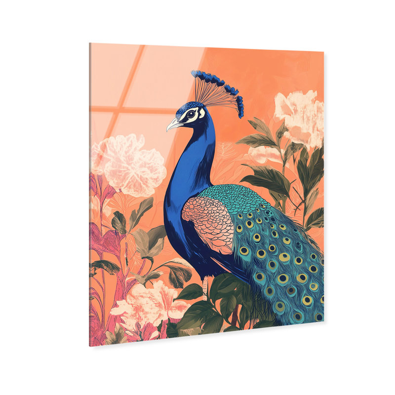 Peacock Garden Dance Canvas Animals Print by Oliver Gal, 20"H x 16"W, High-Gloss Acrylic Print