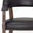 Black Faux Leather Game & Dining Chair – Rustic Walnut Wood Frame with Casters & Nailhead Trim-2135294273
