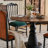Brown Black Round Solid Wood Dining table-269194941