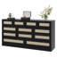 Commode 12 tiroirs en bois pour chambre à coucher, meuble télé avec rangement de 61 po pour téléviseur 65 po, commode pour le salon-698514517