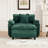 Grid 47'' W Oversized Accent Chair, Deep Seat Chenille Cloud Sofa Chair With Ottoman-1635101144