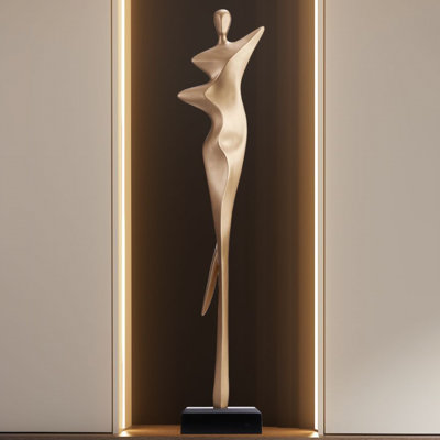 64.96"Yellow Abstract Figure Figurines