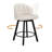 26" Swivel Upholstered Counter Stool With Diamond Button-Tufted Backrest And Metal Frame-69402795