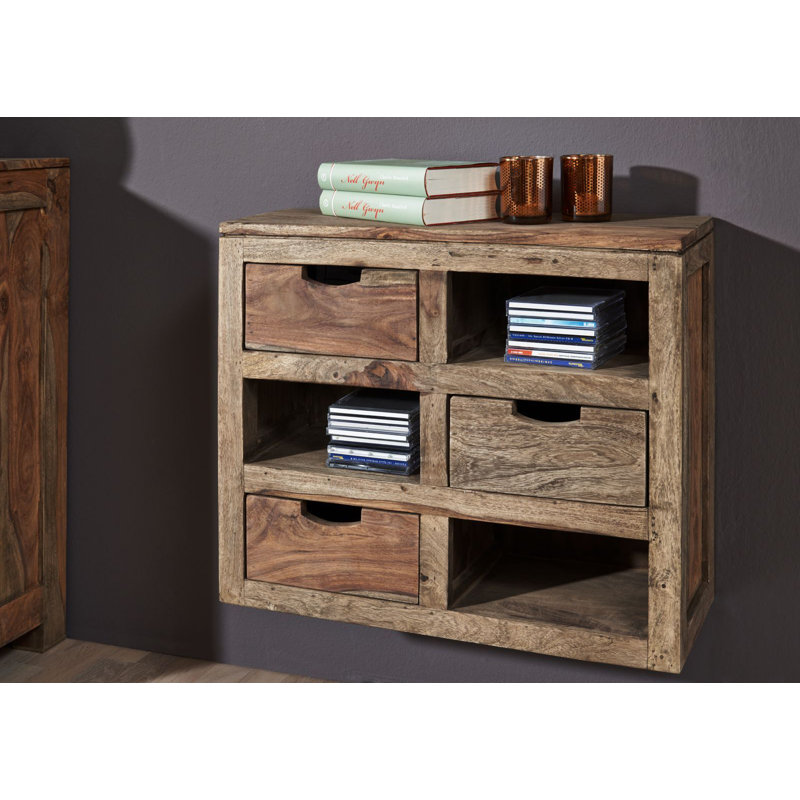 Nature Sheesham Solid Wood Floating Shelf