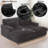 83.5" Plush Sofa Bed Chaise Lounge With Faux Rabbit Fur, USB Charging Ports, Cup Holders & Lumbar Pillows - Cozy Sleeper Couch-2022471330