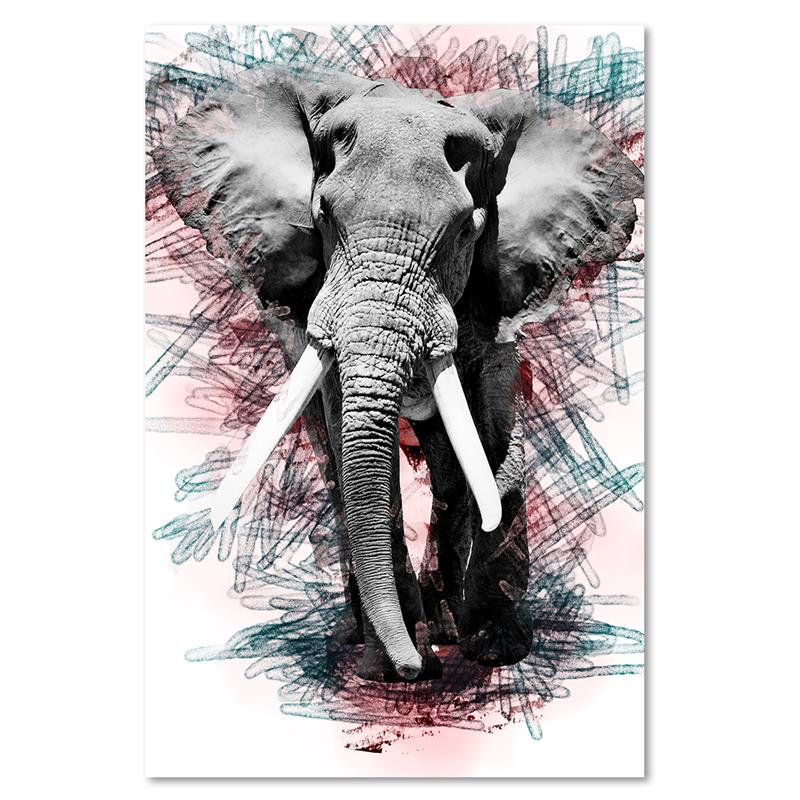 Leinwandbild Elephant Abstract