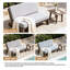 Ensemble de conversation d'extérieur en bois massif avec causeuse et table d'appoint Dabbs-892863135-892863132