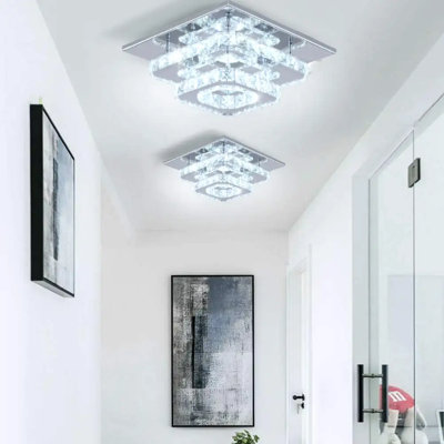 Mini Pendant Light LED Crystal Pendant Light 2-Layer Embedded Pendant Light