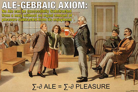 « alegebraic axiom » par wilbur pierce, affiche rétro, H 44 po x l 66 po