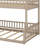 Full XL Over Queen Bunk Bed With Guardrails And Ladder-412027762