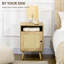 39cm W Engineered Wood Bedside Table